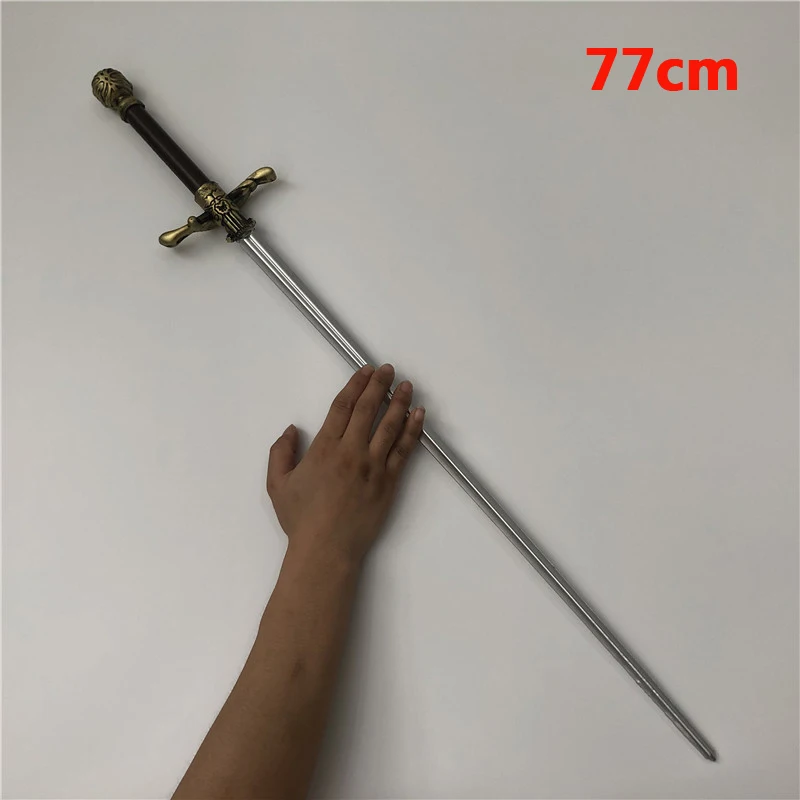 1:1 cosplay A Storm of Swords Movie  Arya Stark Needle sword Black and white of the court prop toy sword 77cm