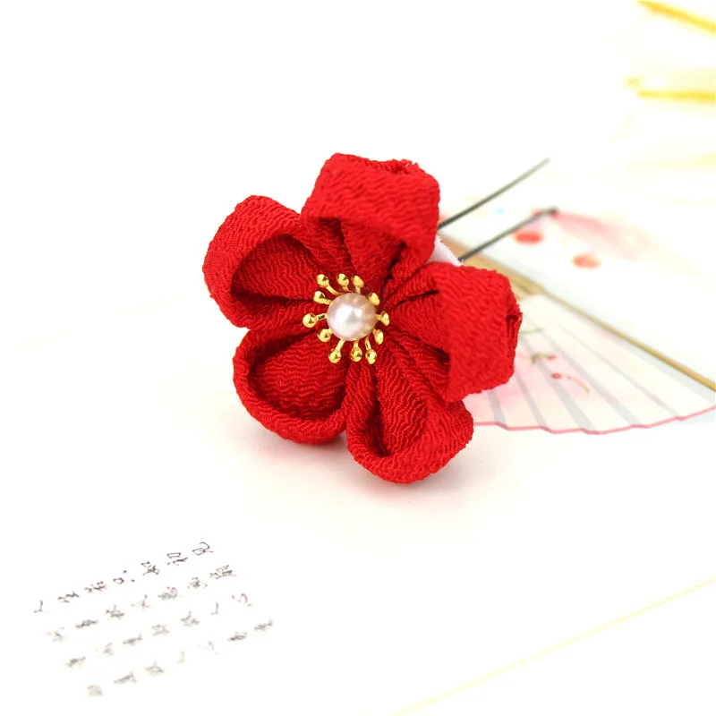 U Shape Hair Pin Maru-tsumami Kanzashi Geisha Kimono Yukata Accessories Women Kids Dress HW087