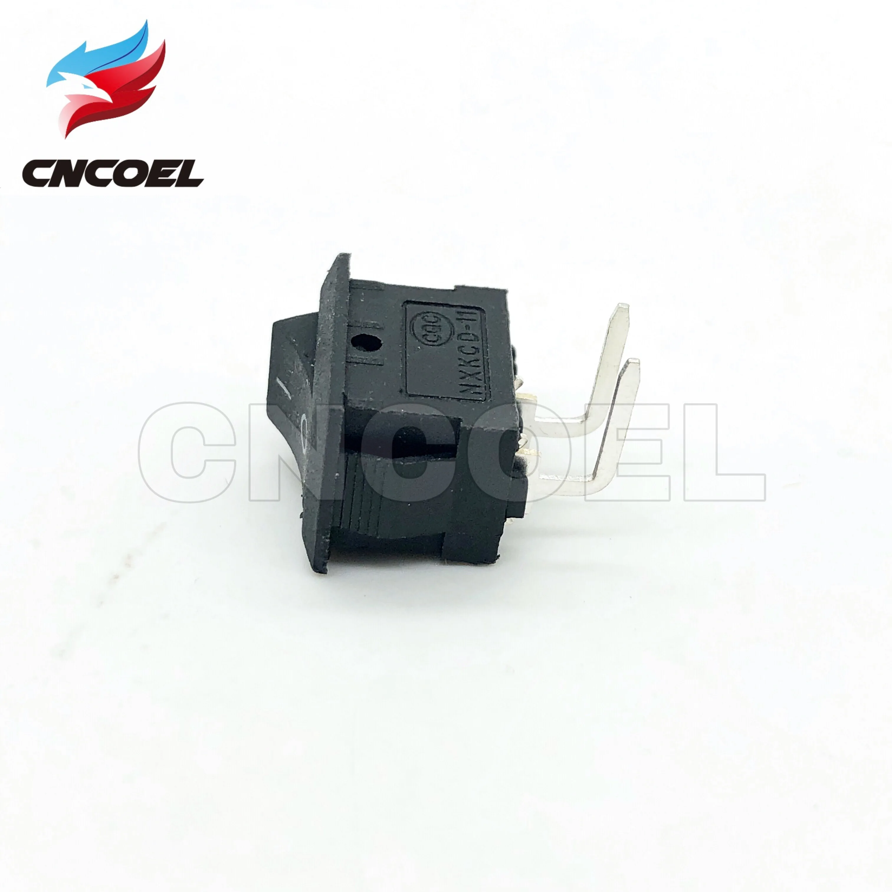 10pcs/lot Rocker switch KCD11-2P 2 Pin 2 files 90 degree Curved foot 15*10MM Push Button Mini Switch 3A 250VAC/ 6A 125VAC