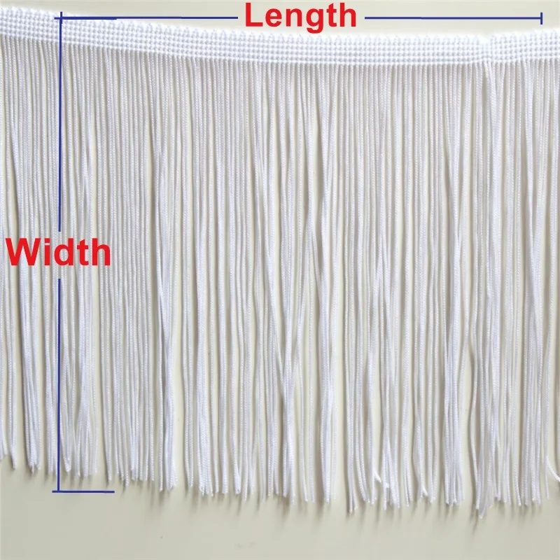 15cm 20cm 30cm width Polyester Dense Tassel Fringe Trimming Lace curtain Latin stage dance skirts garments Accessories AG12-3