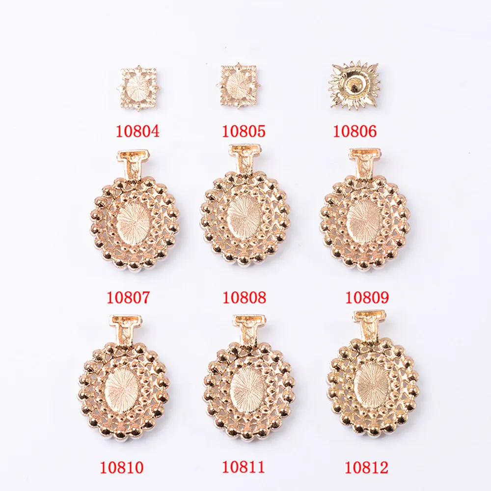 Perfume Pearl Buttons Embellishments for Clothing 10pcs Fashion Opal Button with Rhinestones Golden Blouse Buttons Accessories