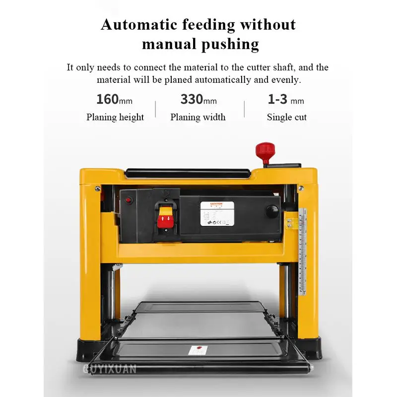 13 Inch Woodworking Planer Multi-function Electric Planing Plane Sheeting Thicknesser Household Woodworking Planing Machine