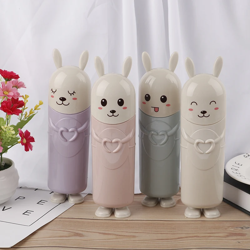 Cute Cartoon Toothbrush Storage Box Portable Outdoor Travel Tooth Brush Protect Case Bathroom Toothbrush Organizer