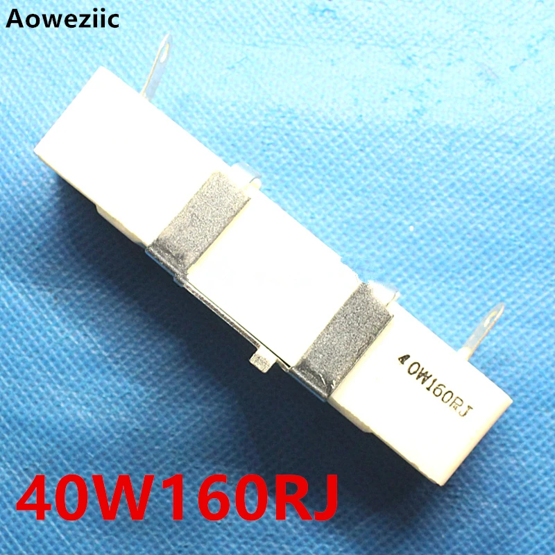 (5pcs/lot) 40W 160 ohm +/- 5% Horizontal Cement Resistor 40W160RJ Cement Resistance 40W160ΩJ Ceramic Resistor Plug-In RX27-4H