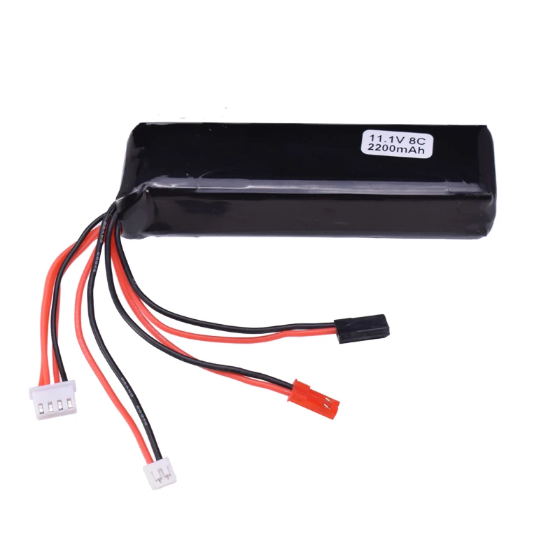 11.1V 2200mAh 8C 3S Lipoแบตเตอรี่JSTปลั๊กชาร์จสำหรับRC Droneเฮลิคอปเตอร์Quadcopterเครื่องส่งสัญญาณอะไหล่