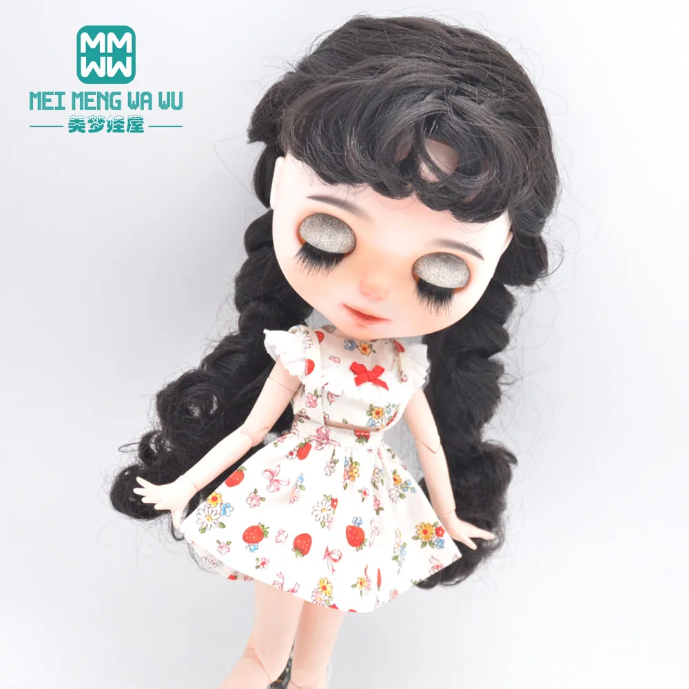 

NEW Blyth Doll Clothes Fashion strawberry strap skirt for Blyth Azone OB23 OB24 doll accessories