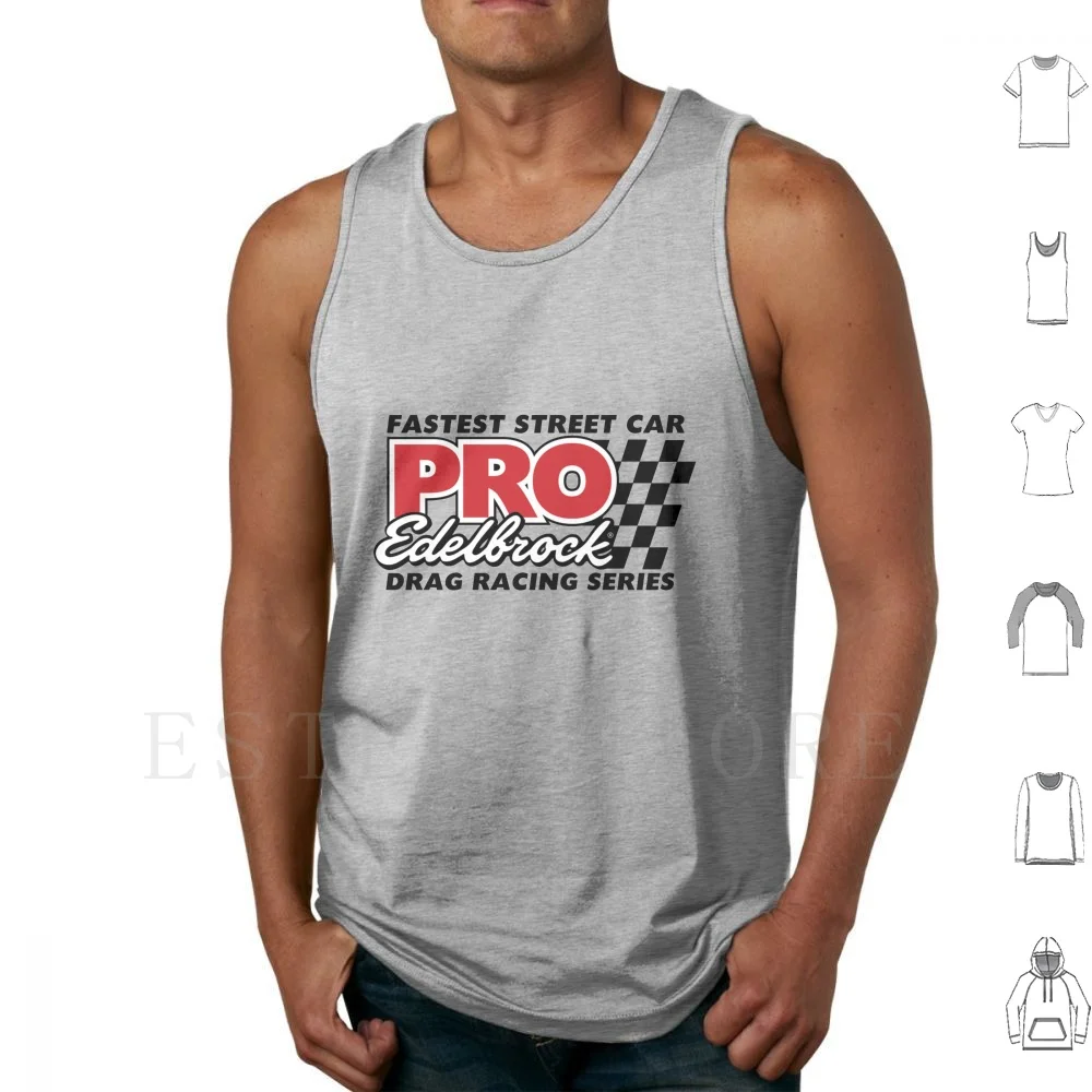 Untitled Tank Tops Vest Cotton Edelbrock Engine Car Racing Chrome Hot Red V8 Vintage Classic Motor Muscle Car