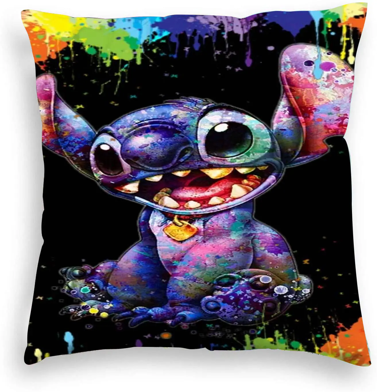 Hot Disney Stitch obicia na poduszki pluszowe zabawki Stitch poszewka Anime kawaii poszewki na poduszki prezent do dekoracji domu 45x45cm