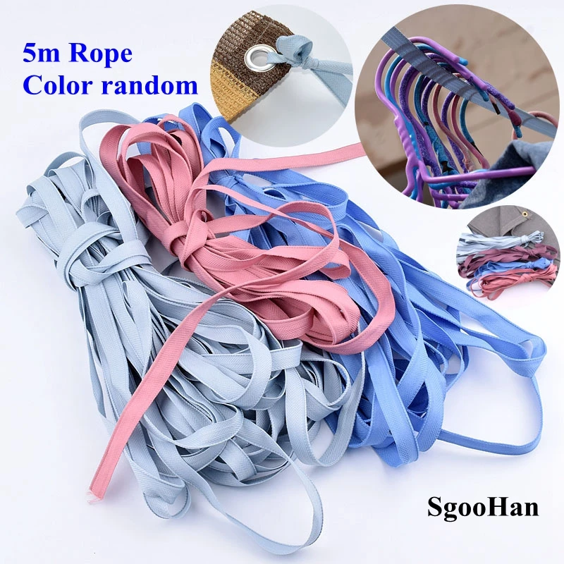 5m Nylon Home Clothesline Maza Stools Rope Sun Shading Net fixing Greenhouse Film Flat Strip Fruit Tree Branch Pulling Rope