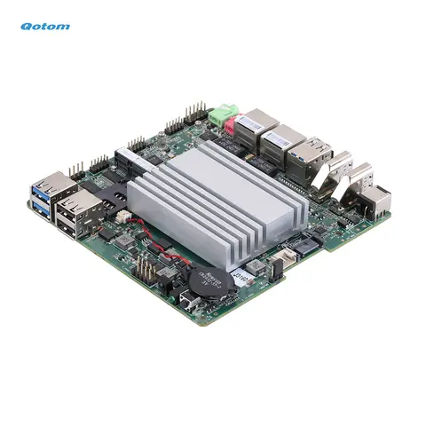 Qotom Mini ITX Motherboard Q3710G2-P CPU J3710 Quad Core Dual LAN 6 USB 2 HD Auto-Start Legacy and UEFI boot modes