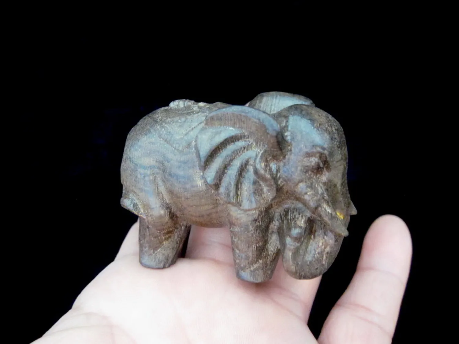 

Collectibles Chinese Hand Carved Wooden Tibetan Elephant Statues