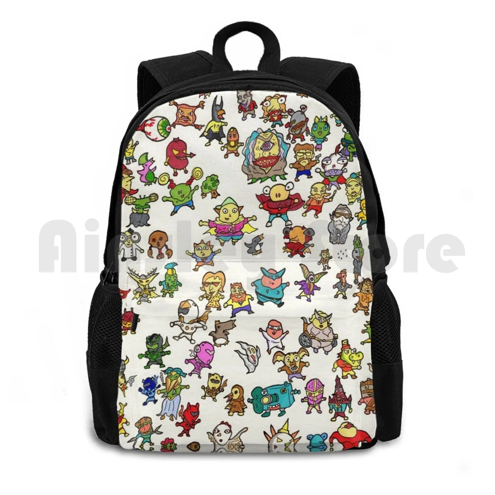 All Cloudman Universe Characters Outdoor Hiking Backpack Riding Climbing Sports Bag Cloudman Superhero Hero Characters Chibi