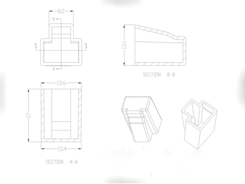 200pcs RJ45 dust cap for RJ45 module plug for CAT5E CAT6E silicone protective cover network black transparent free shipping