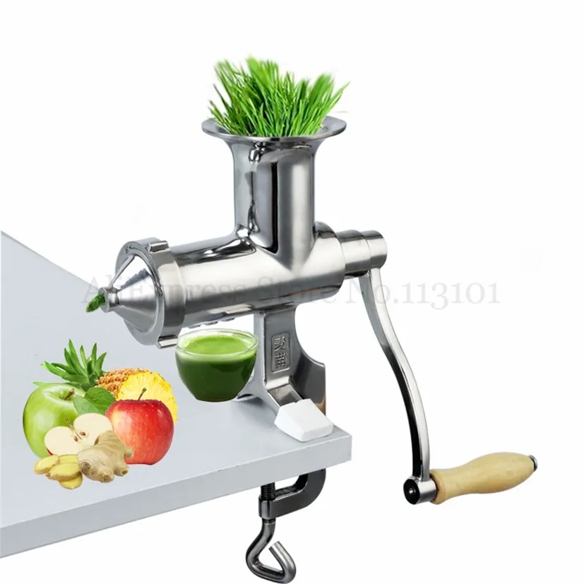 Stainless Steel Squeezer Manual Wheat Grass Juicer Barley Grass Juicing Extractor High Juicing Yield Fruits Vegetable Tool