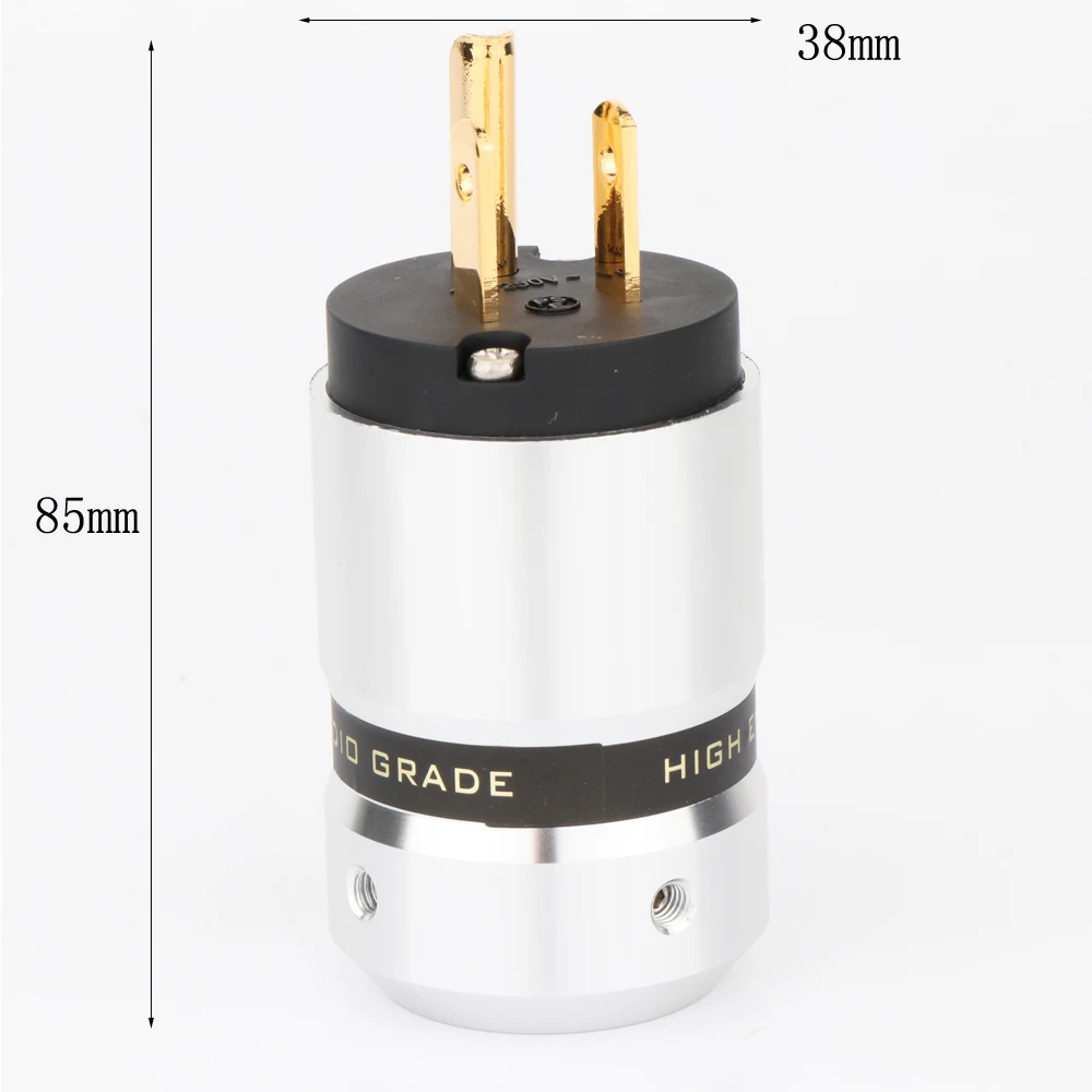 Paar Hi-End Rhodium/Gold/Rot ver kupfert uns Netz stecker Stecker iec Buchse DIY Netz kabelst ecker – Detail 5