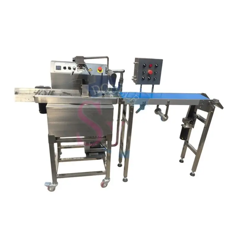 High efficiency 8kg 15kg 30kg chocolate coating machine/chocolate enrobing machine with CE certification