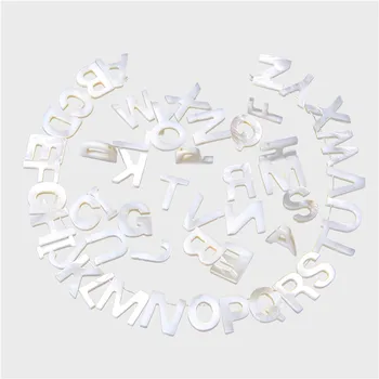 5pc 26 wielka litera masa perłowa koralik naturalne litery na bransoletkę i naszyjnik DIY biżuteria Handmade Making Drop Shopping