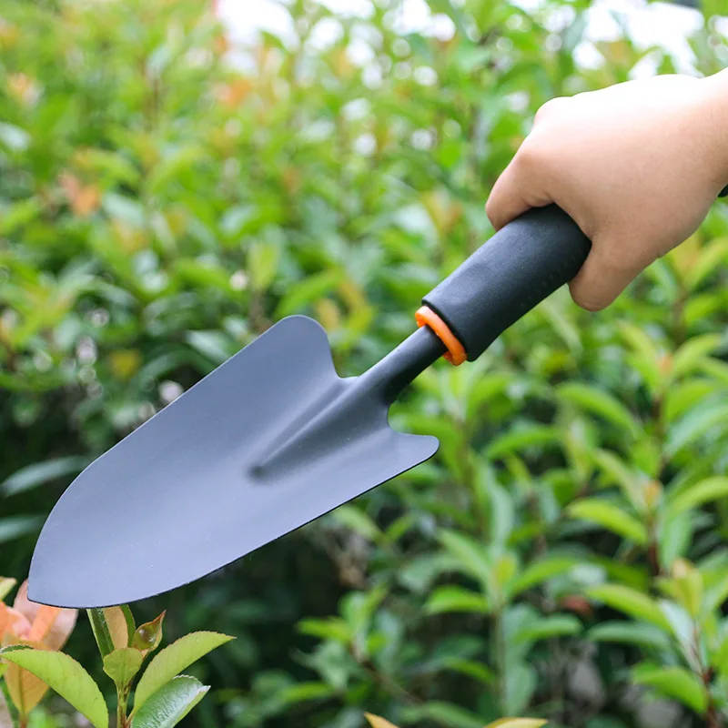 Suprimentos de jardinagem pá de jardinagem pá de solo com alça de plástico jardim varanda pá de legumes longo-lidar com pá