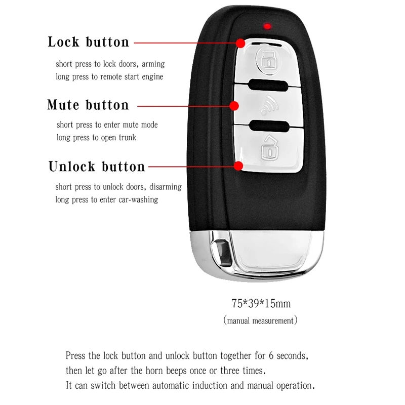 Inteligentny zegarek zdalnie sterowanym samochodowym dostęp bezkluczykowy rozrusznik silnika Alarm PKE przed kradzieżą Keyless System Start jeden