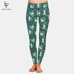 LETSFIND-mallas Push Up de cintura alta para mujer, pantalones con estampado Digital 3D, supersuaves, para Fitness