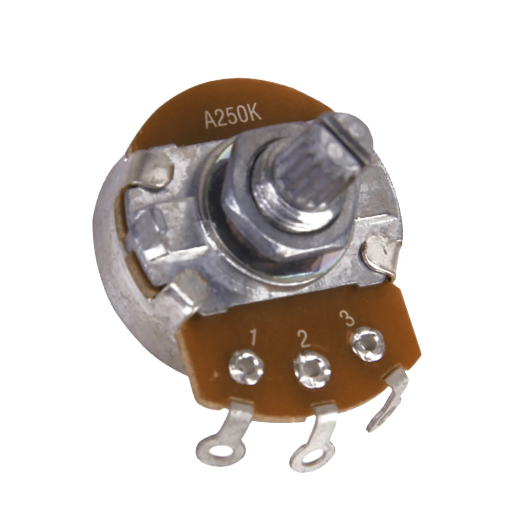 250K-ohm Control Pot Guitar Potentiometer Split Shaft Guitar Volume for Replacement/upgrading Volume and Tone Controls