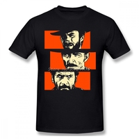 The Good The Bad And  Ugly Angel Eyes Tuco Cowboy T Shirt Male Quality Il Buono Brutto Cattivo O-neck TShirt