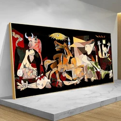 Famous Picasso Guernica Canvas Painting Modern Large Size Abstract Poster and Prints Wall Art Pictures Home Room Decor Cuadros