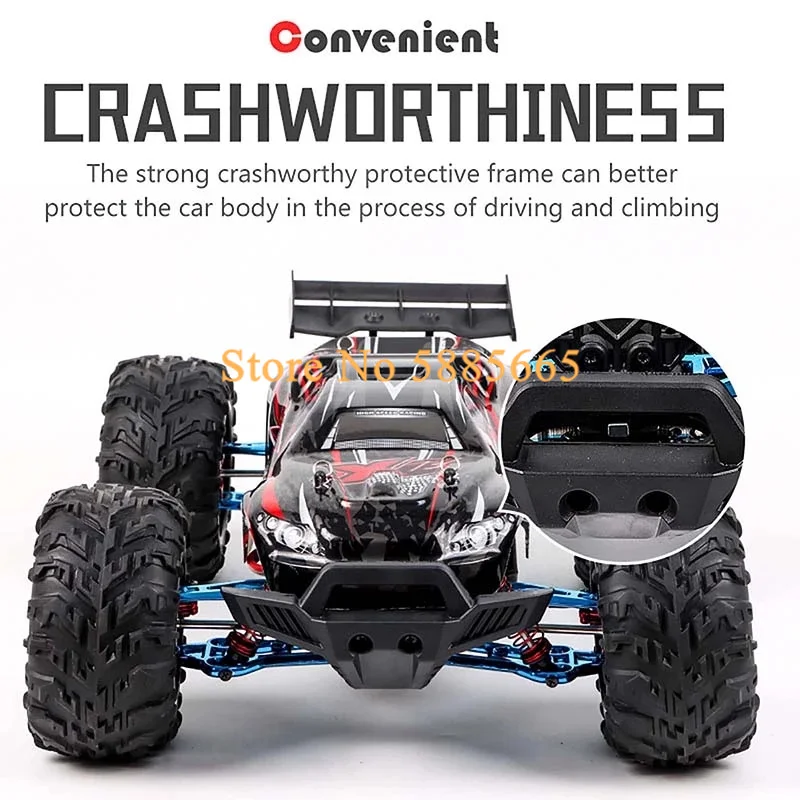 Professional Adult 80KM/H Alloy Frame RC Brushless Car Toys 4WD Buggy High Speed Racing Truck 200M Brake 1:10 RC Cars Model Toy