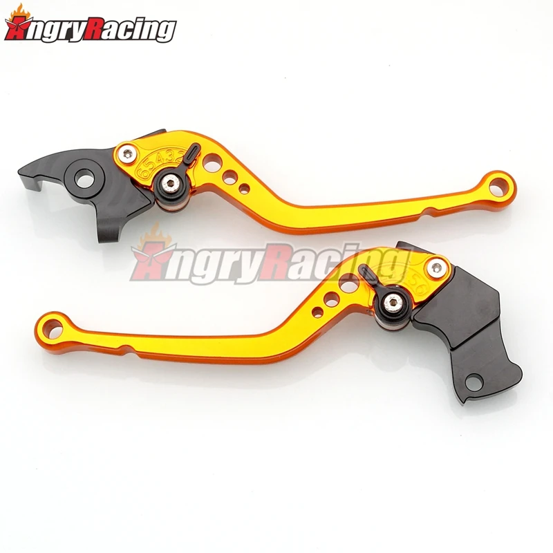 Leviers De Frein Et Embrayage Courts Ajustables Pour KTM RC125 RC200 RC390 Duke 125 200 390 - Noir/Orange