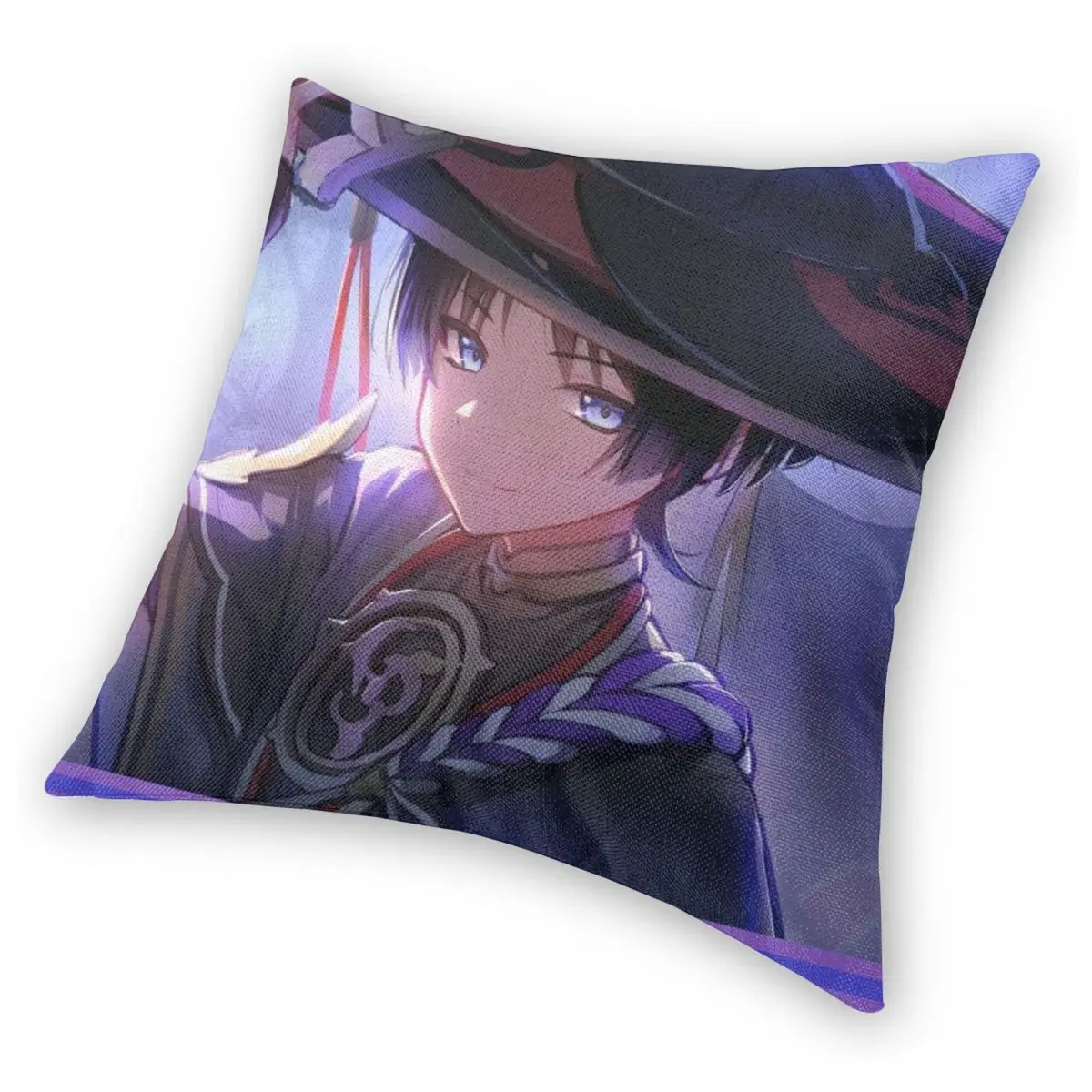 Genshin Impact Scaramouche Square Pillowcase Polyester Pattern Decor Pillow Case for Home Cushion Cover 45x45