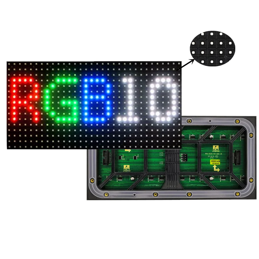 LED Display Screen Outdoor Module P10 Full Color RGB 3IN1 SMD3535 1/4S Scan 320x160mm 32x16Pixel Fixed Matrix Sign