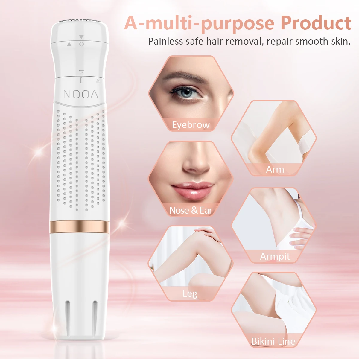 女性用ボディトリマー,痛みのない鼻シェーバー,眉毛,耳,親密な部分のビキニライン,1228