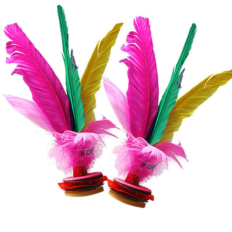 Chinese Jianzi, High Quality Bouncy Kick Shuttlecock, Colorful Feathers, Funny Foot Games