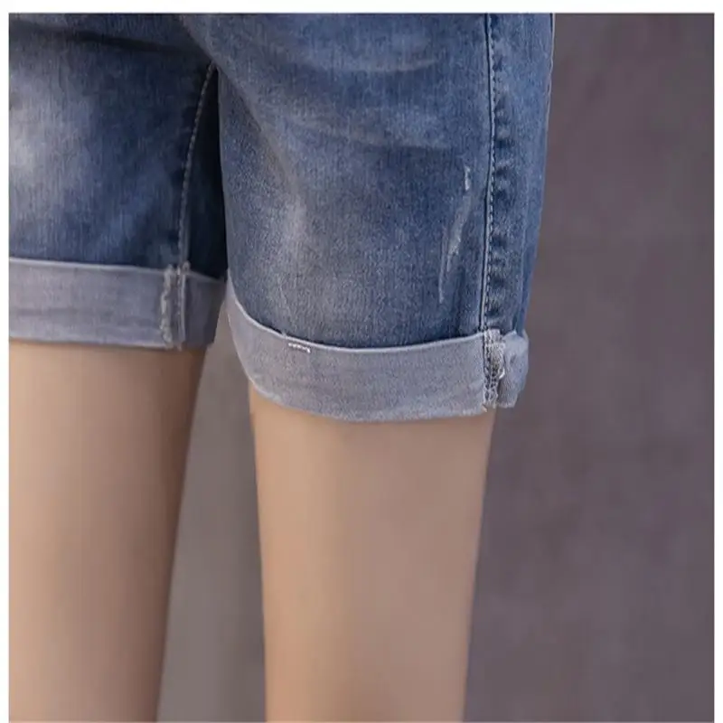 Summer Denim Shorts Pants For Maternity Ultra Thin Hot Pants For Pregnant Women Chic Short Trousers of Pregnancy Maternity Jeans