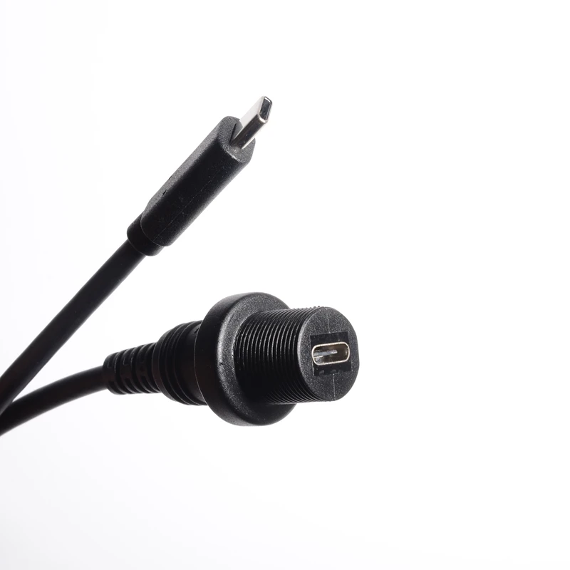 Cable de extensión de montaje USB tipo C 3,1 chapado en oro de 30cm para salpicadero de coche, barco, motocicleta, camión (USB-C 3,1 10gbps)