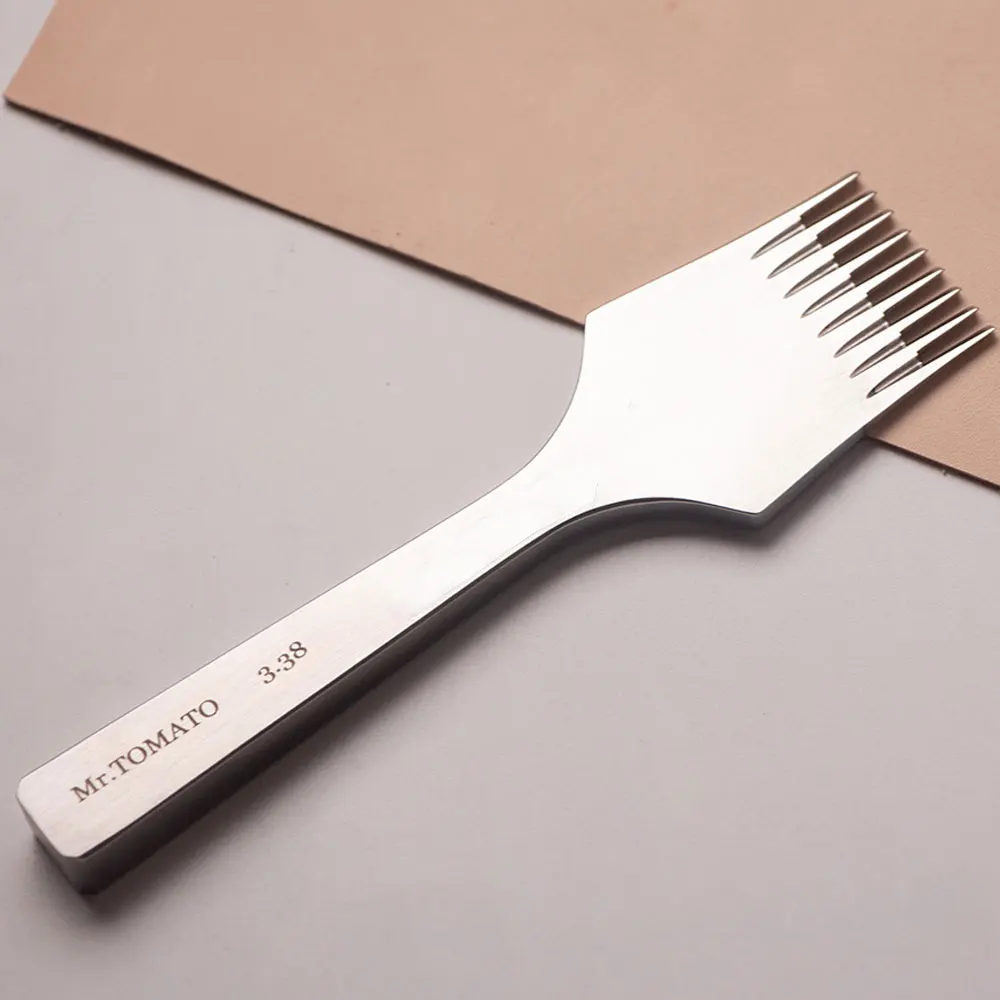 Mr tomato 2.7 3.0 3.38 3.85mm Leather Sharp Punching Stitch Hitting pricking Sew High-end Polish Die-steel Chisel French Style