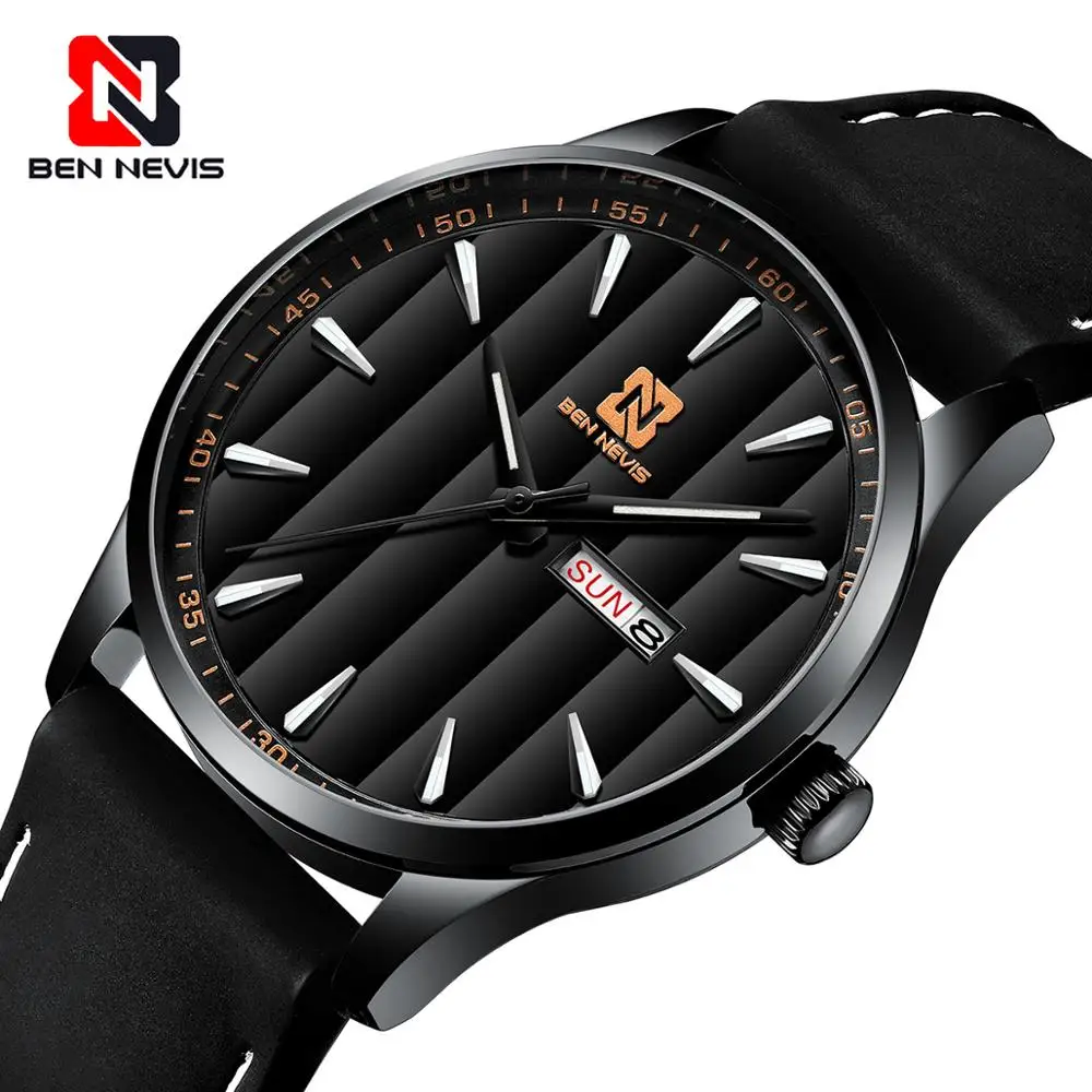 

Ben Nevis Men's Analog Quartz Watch with Date, Luminous Hands, Waterproof Stainless Silicone Rubber Strap Wristswatch for Man