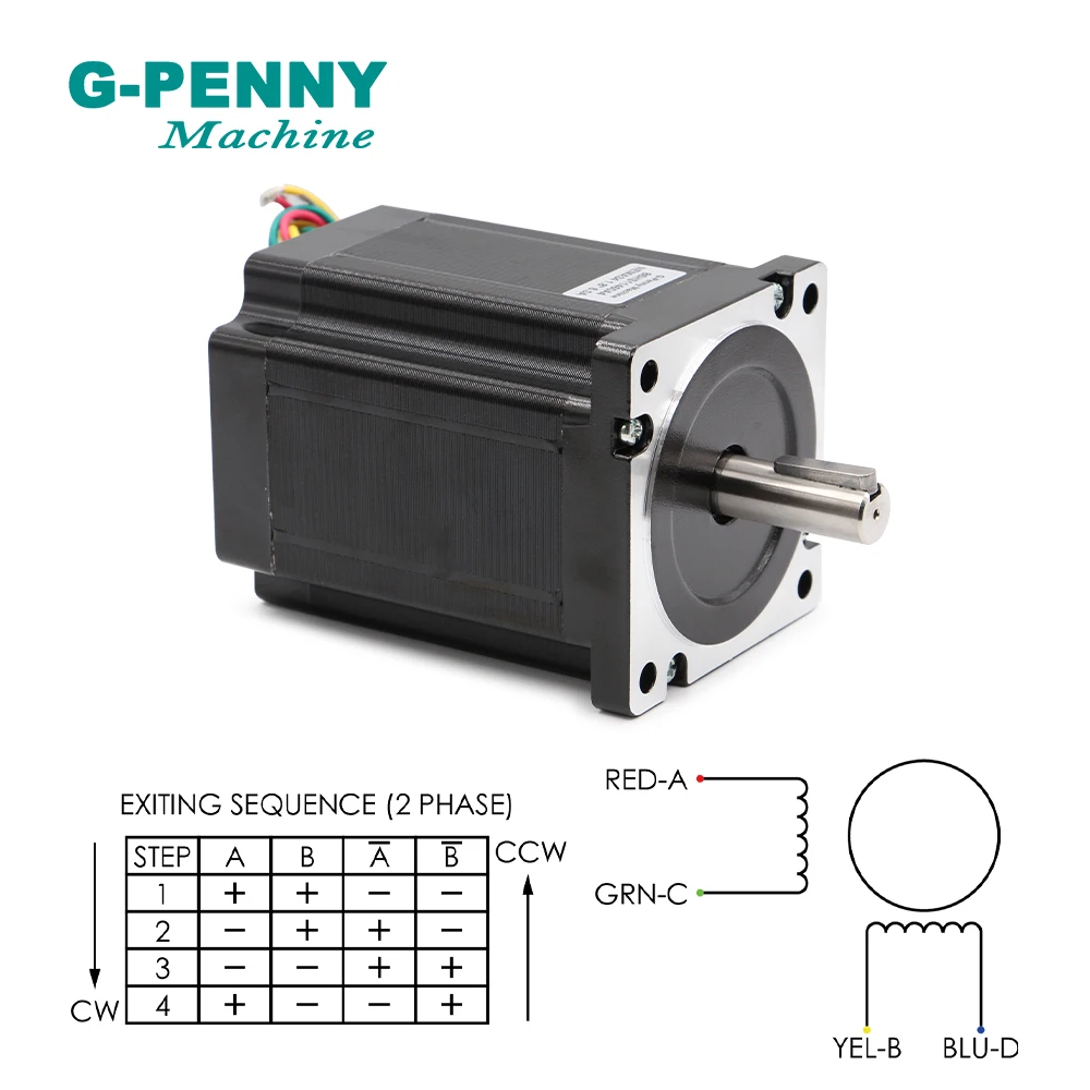 Nema 34 cnc motor deslizante 86x114mm 8.7n. m l = 114mm 6a stepping motor 1700oz-in para cnc máquina de gravura impressora 3d