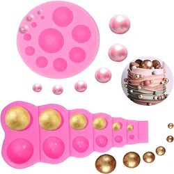 1PC Silicone Mold 3D Pearl Ball Fondant Molds Soap Semi Sphere Chocolate Mould Baking Cake Decorating Tools Kitchen Accessories