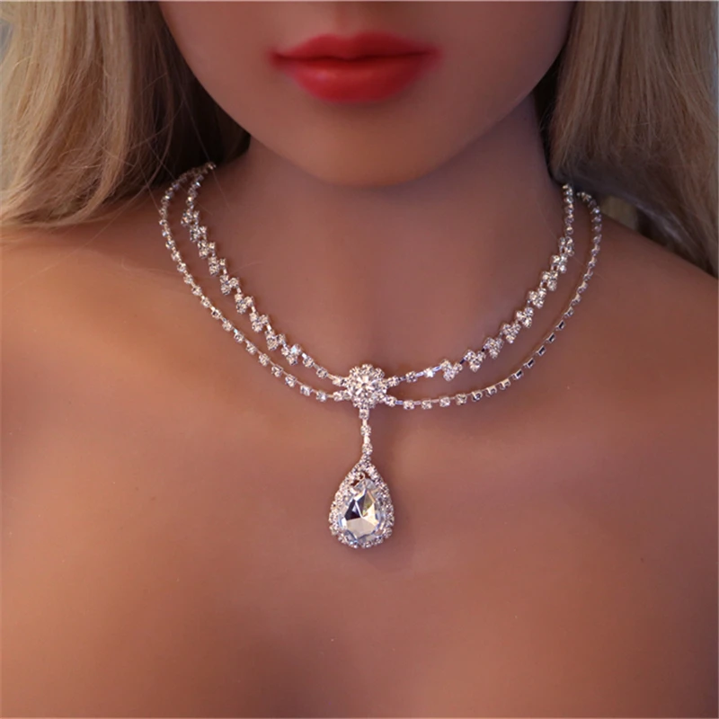 NEW Fashion Luxury Crystal Rhinestone Choker Necklace Women Wedding Accessories Chain Punk Gothic Chokers Jewelry Gift