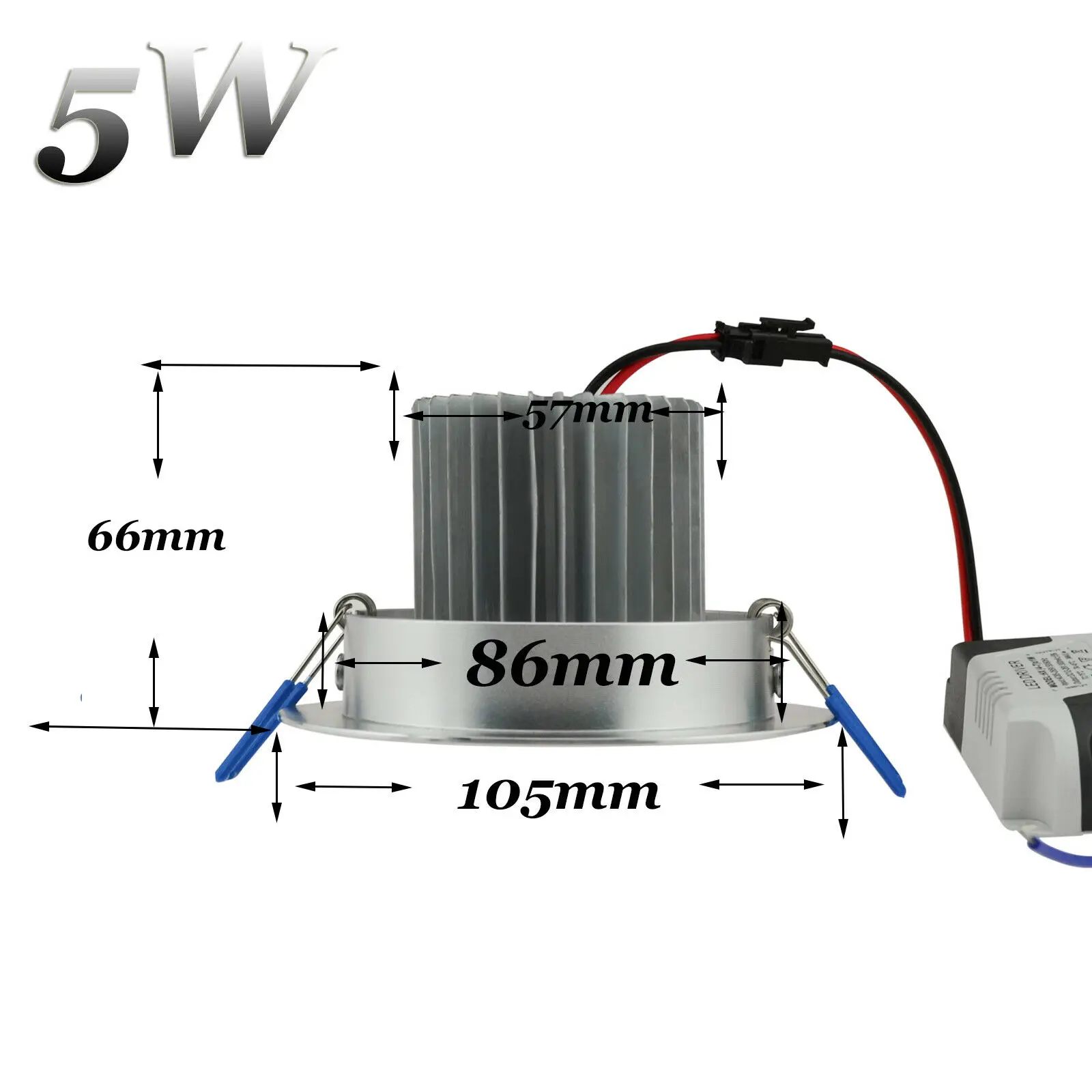 5X 3W 5W LED wpuszczone W sufit lampa świecąca W dół lampa panelowa fajna ciepła naturalna biel 220V 110V Downlight Spotlight dla Home Office Hotel