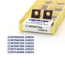 10個の超硬インサートccmt060204 ccmt09t304 cmt1204040lf6018ステンレス鋼用歯科医用ブレードcmtカッターCNC旋盤工具