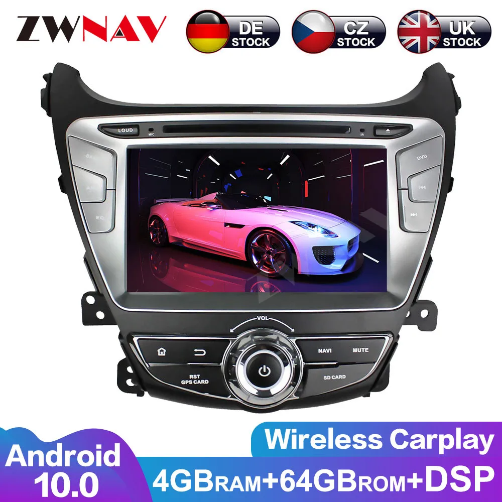 2 din IPS Screen Android 10.0 Car Multimedia Player For Hyundai Elantra 2014-2016 Avante Video stereo Android GPS Navi Head Unit