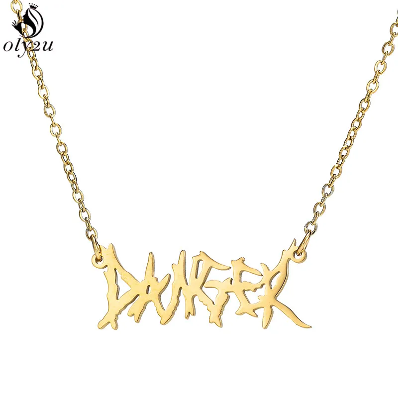 Gotycki Punkowy Naszyjnik z Literą Anioła ze Stali Nierdzewnej dla Kobiet, Inicjał w Starym Angielskim Stylu, Biżuteria, Naszyjnik Choker dla Dziewczynki, Prezent dla Księżniczki — zdjęcie 6