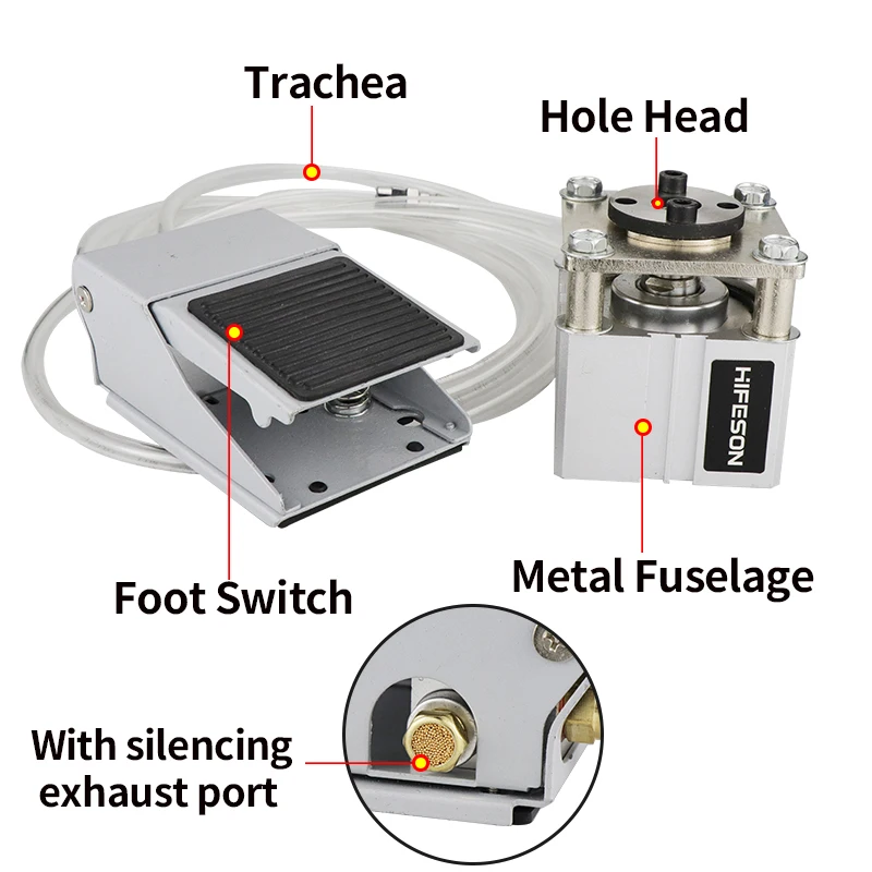 FB52 Pneumatic Edge Sealing Strip Punching Machine Nail Hole Cap pPugging Circular Ring Beauty Paste Nail Hole Paste Processing