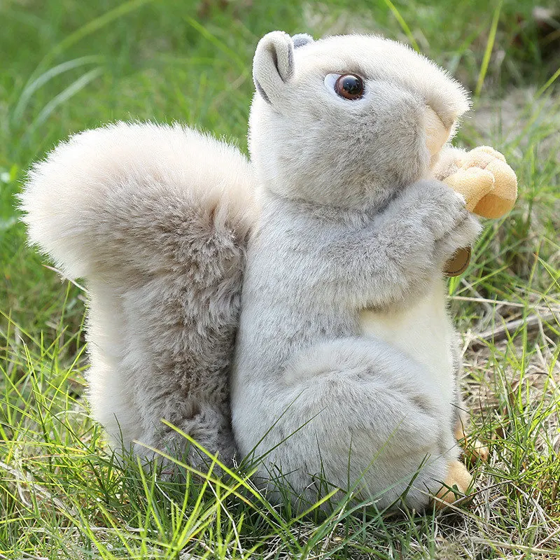 

20cm Cute Squirrel Plush Toy Kawaii Lifelike Squirrel Doll Soft Stuffed Animal Pillow Christmas Birthday Gift for Girls Kids Toy