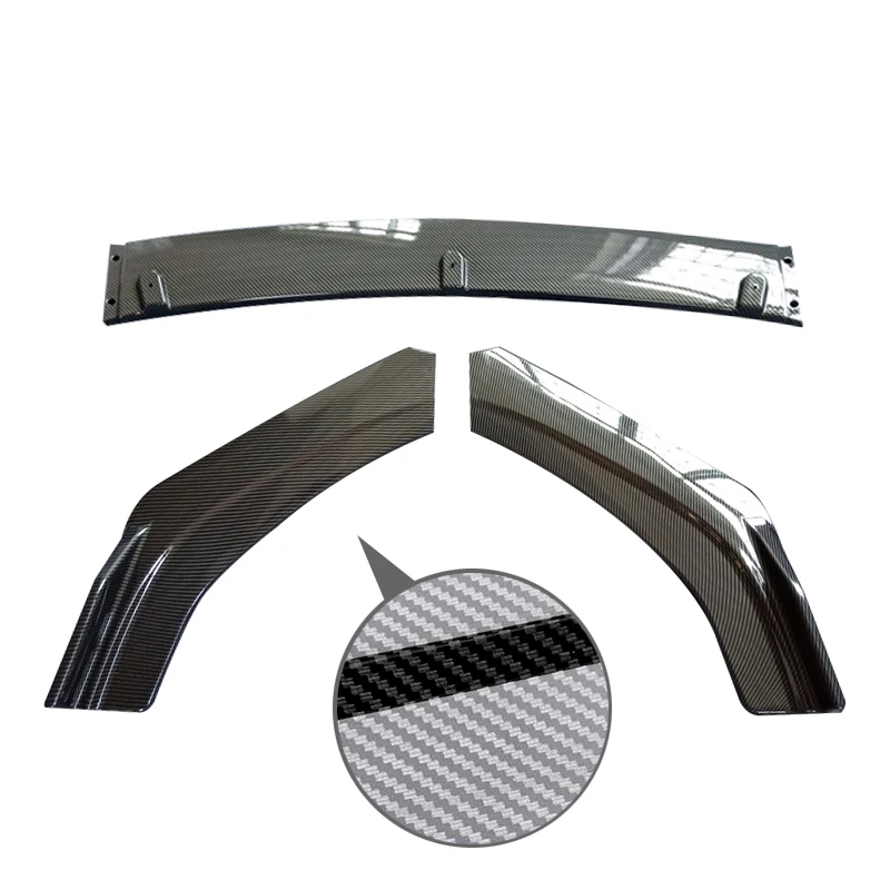 Front Bumper Spoiler Protector Plate Lip Body Kit Carbon Surface Car Decorative Strip Chin Shovel For BYD F3 2008 - 2013