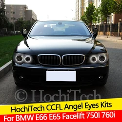 Hight Quality CCFL Angel Eyes Kit Warm White Ring For BMW E66 E65 Facelift 750I 760i 750Li 760Li 2006 2007 2008 Demon Eye