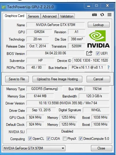 Imagem -04 - Gtx 970m Gtx970m N16e-gt-a1 Ddr5 6gb Placa de Vídeo para Dell M17x M18x r2 r3 r5 para Msi 16f3 16f4 1762 1763 100 Trabalho de Teste