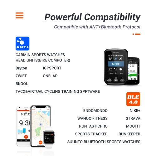 Imagen 2 del producto Magene S3 + Sensor de cadencia de velocidad ANT Bluetooth ordenador velocímetro Sensor Dual accesorios de bicicleta compatibles con WahooOnelap Zwift